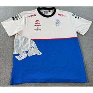Hugo Boss Honda F1 Racing Shirt Mens 3XL White Blue Visa Cash App 2024